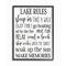 Stupell Industries Lake Rules Wall Art in Black Frame